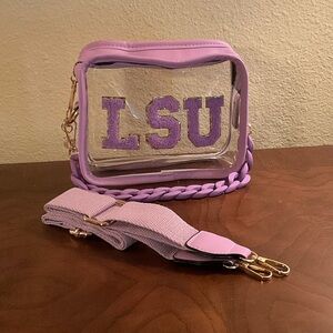 LSU Tigers Clear Crossbody Bag